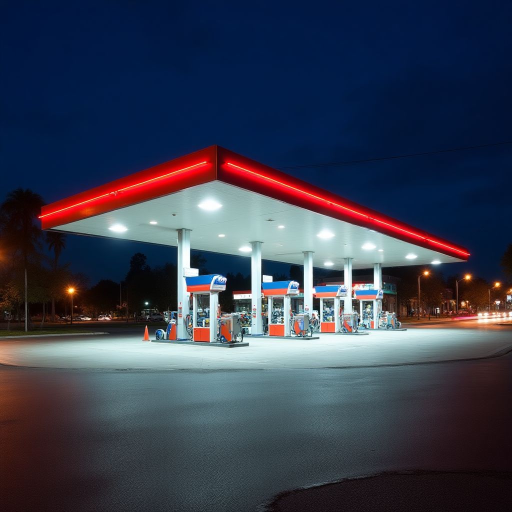Estación principal de noche